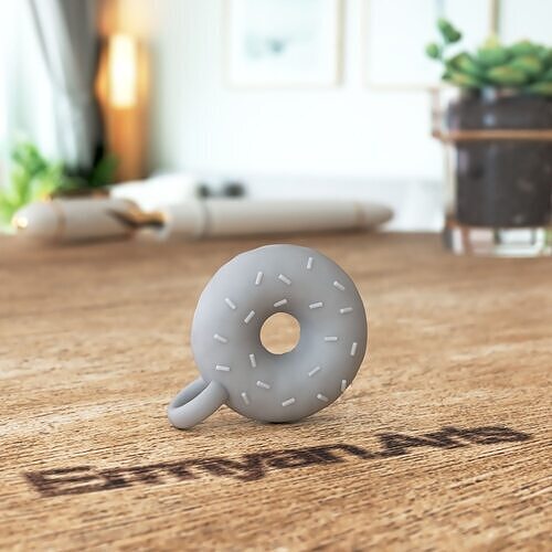 Donut medallion or Keychain or Earrings 3D print model