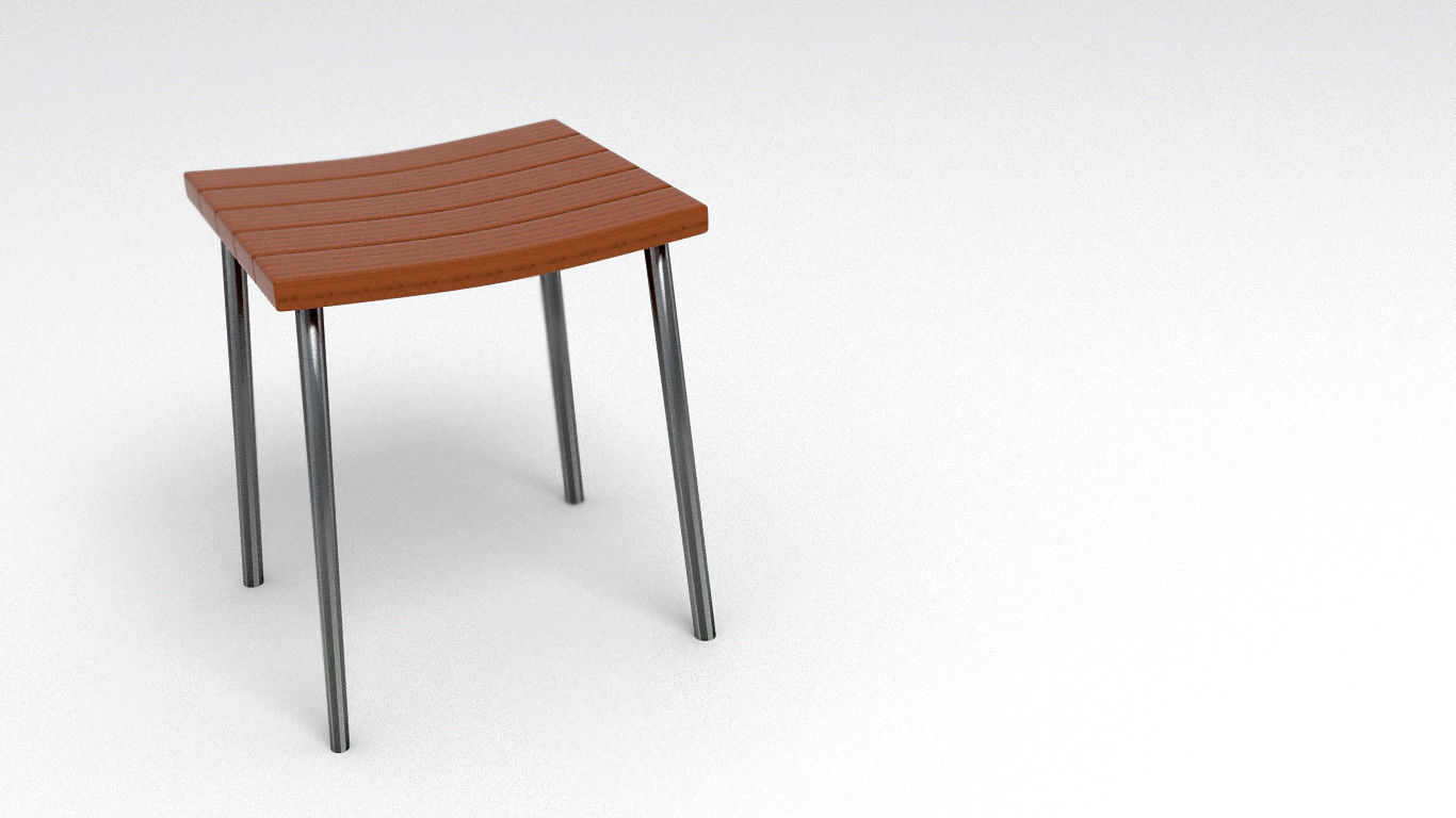 Modern wooden bench Free 3D model