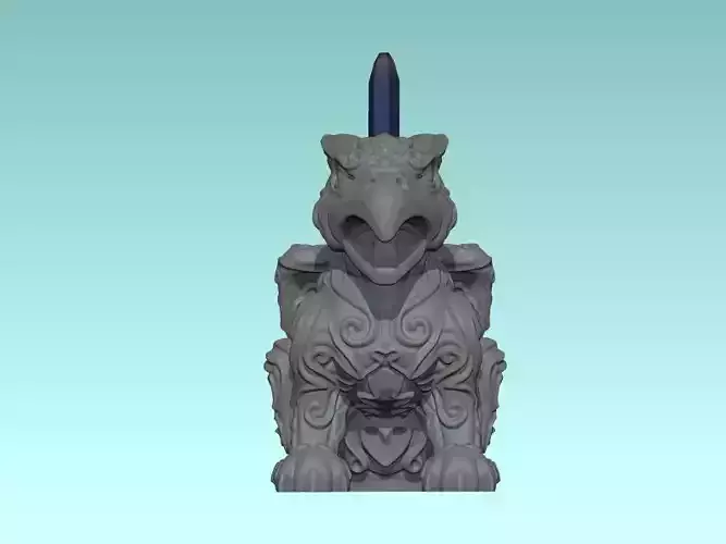 gryphon pencil holder 3D print model