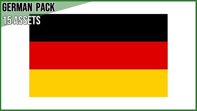 German Characters pack Low-poly 3D model