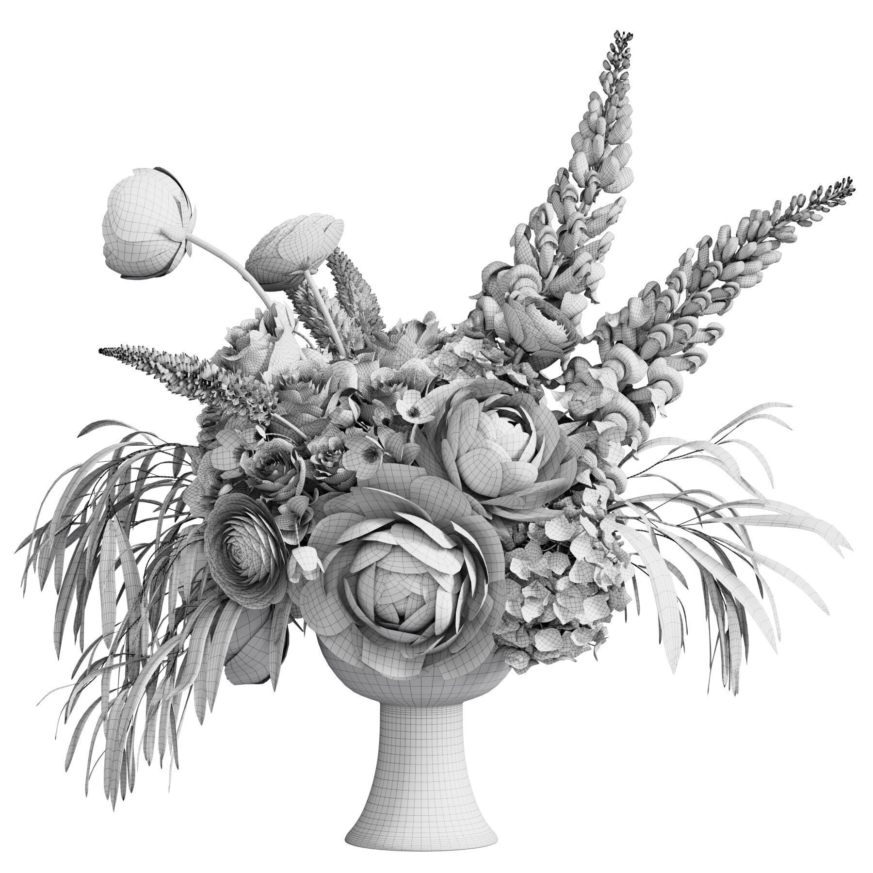 Flower In Vase 71 3D model_6