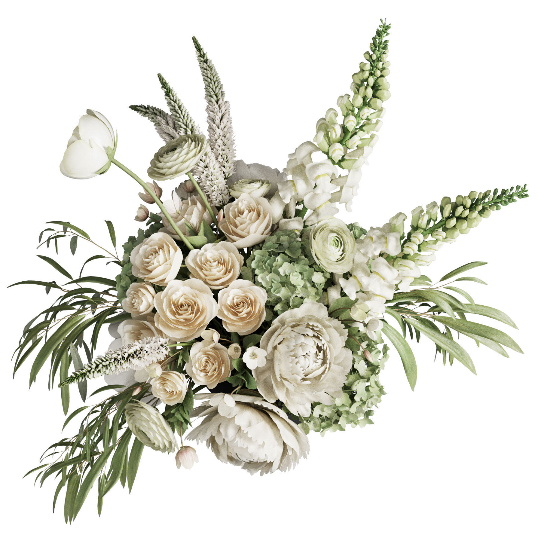 Flower In Vase 71 3D model_4