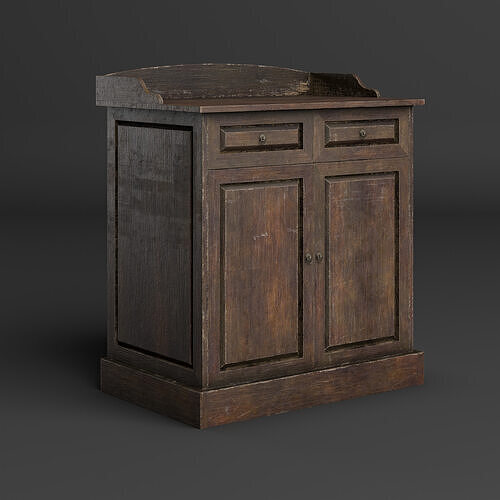 Old furniture Low-poly 3D model