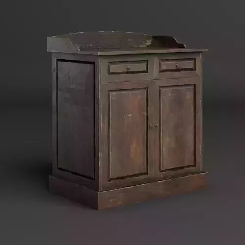 Old furniture Low-poly 3D model