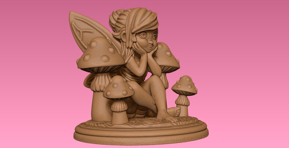 fairy girl 3D print model_1