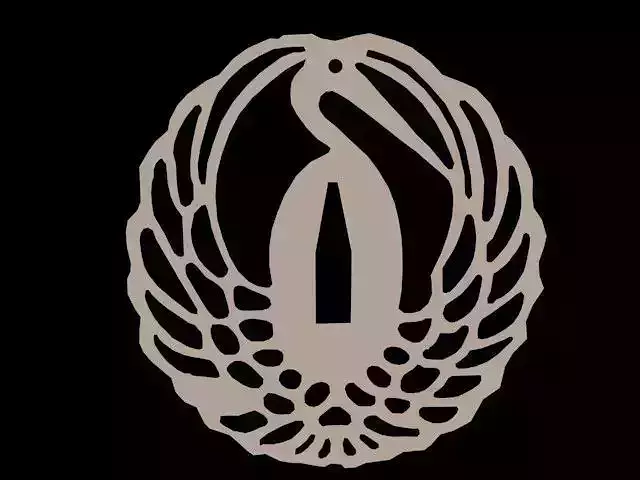 tsuba logo of bird in circle