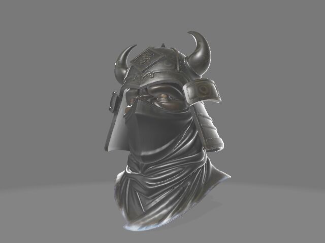 Samurai Ninja Masked Warrior 3D print model_1