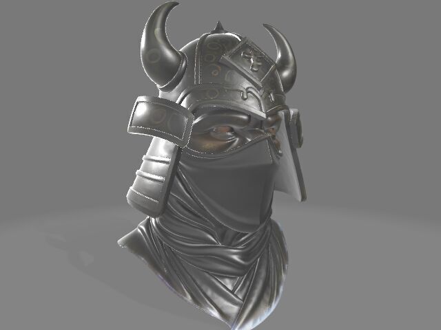 Samurai Ninja Masked Warrior 3D print model_5