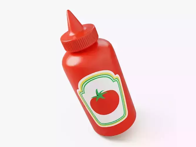 Stylized Ketchup Bottle 3D model