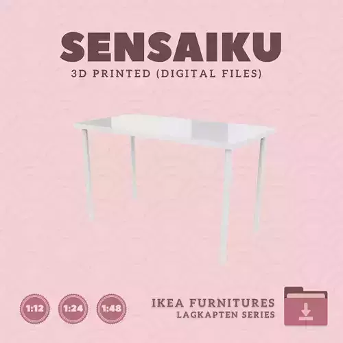 2 LAGKAPTEN  ADILS  Desk 47 in for Dollhouse - IKEA - 3D Print