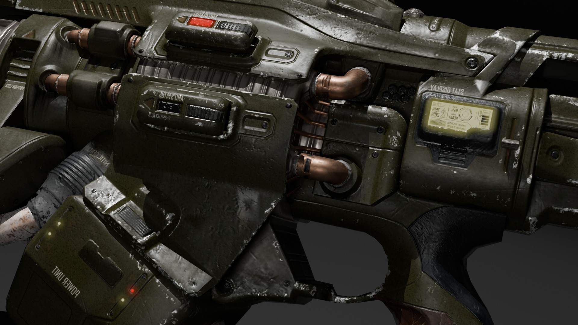 Sci-fi gun  Low-poly 3D model_2