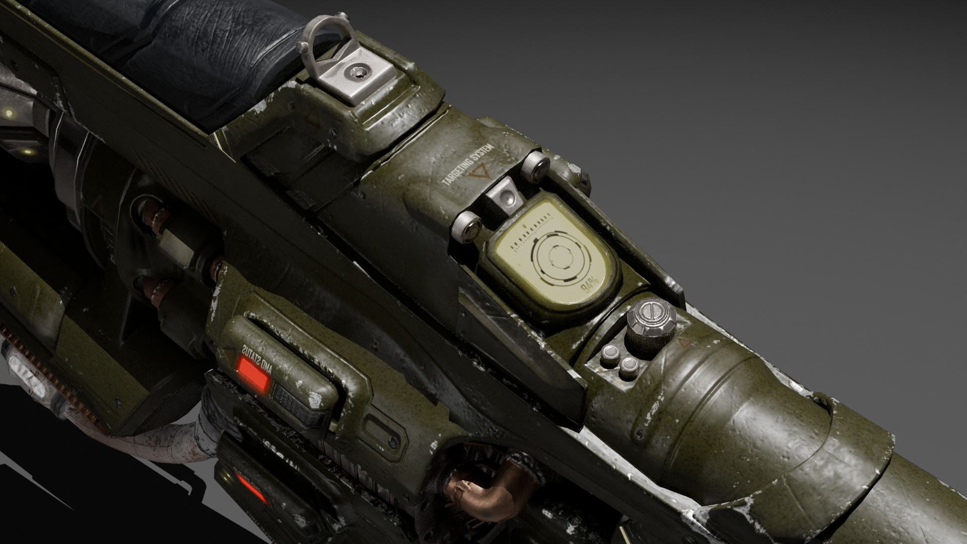 Sci-fi gun  Low-poly 3D model_4