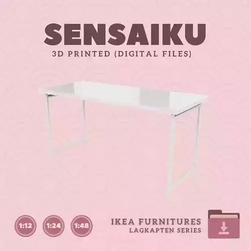 6 LAGKAPTEN  SPAND Desk 55 In for Dollhouse - IKEA - 3D Print