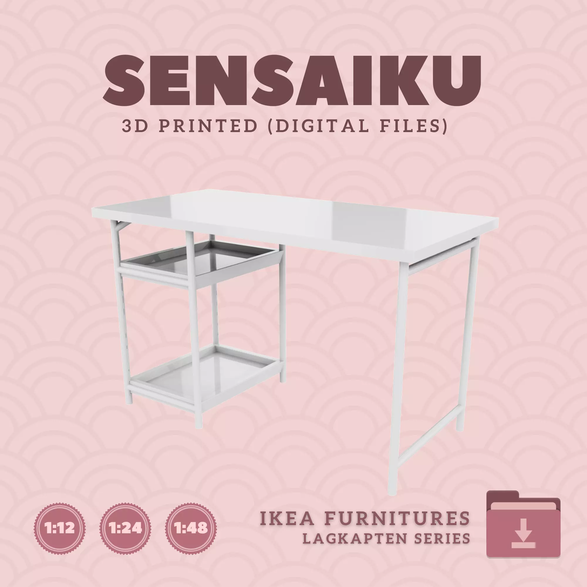 7 LAGKAPTEN SPAND Desk V2 47 In for Dollhouse - IKEA - 3D Print 3D print model