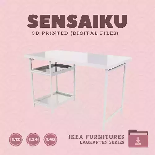 7 LAGKAPTEN  SPAND Desk V2 47 In for Dollhouse - IKEA - 3D Print