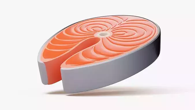 Stylized Salmon Steak
