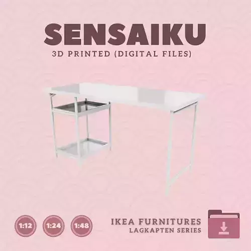 8 LAGKAPTEN  SPAND Desk V2 55 In Dollhouse - IKEA - 3D Print