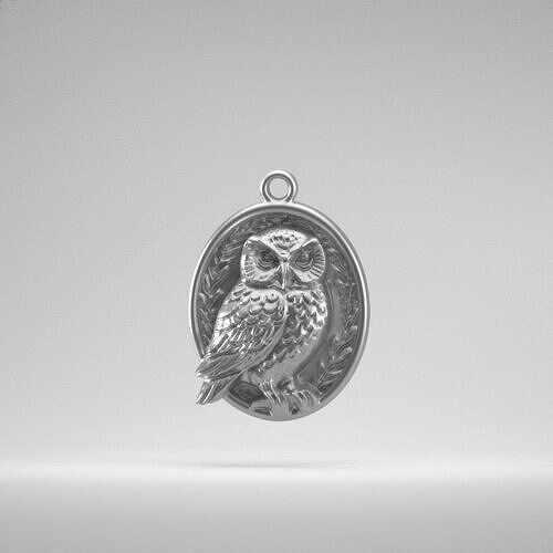 Owl Pendant 3D print model