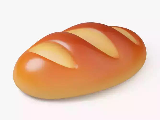 Stylized Bread Loaf 3D model
