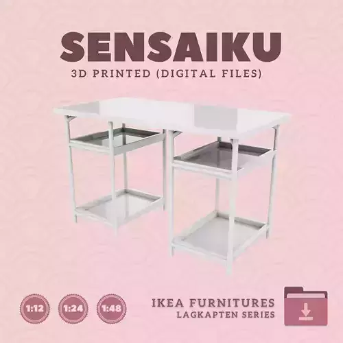 9 LAGKAPTEN  SPAND Desk V3 47 In Dollhouse - IKEA - 3D Print