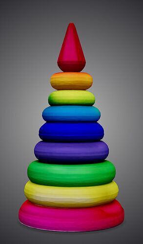 Toy pyramid 3D model