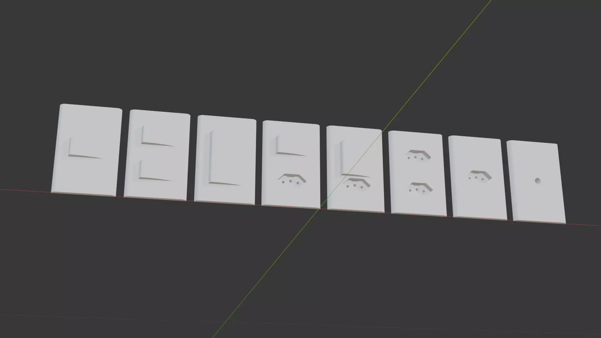 Electrical outlet and light switch set 3D model