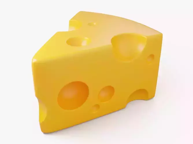 Stylized Cheese 3D model