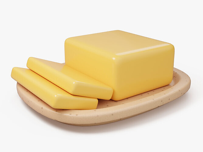 Stylized Butter 3D model