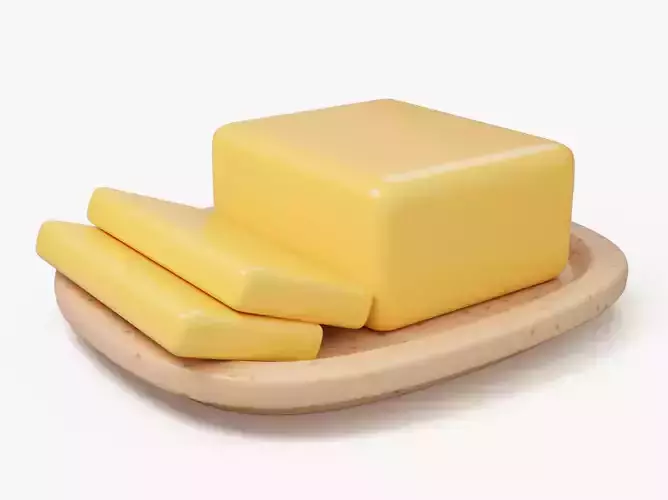 Stylized Butter 3D model