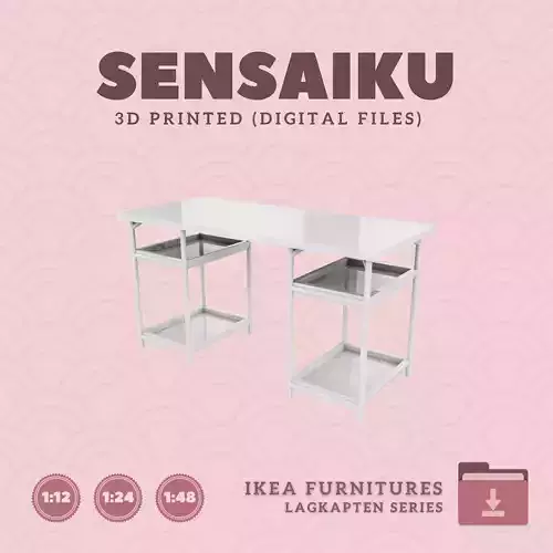 10 LAGKAPTEN  SPAND Desk V3 55 In Dollhouse - IKEA - 3D Print