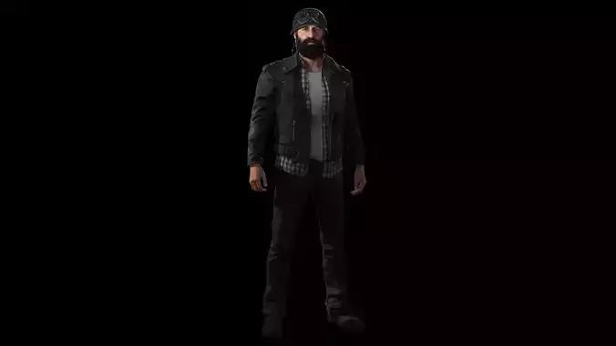 Biker Character Var 5 PBR Game Ready
