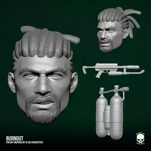 Burn Out - GI Joe Fan Art 3D Printable Files For Action Figures 3D print model