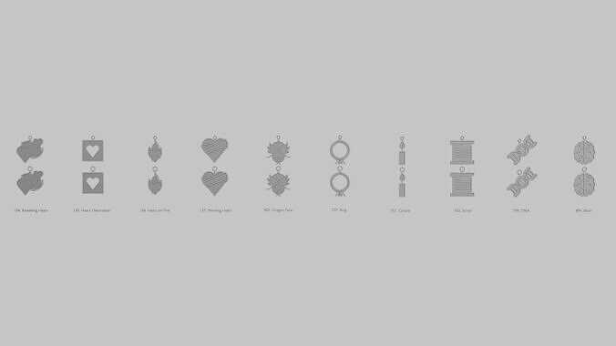 Dark Fantasy Mini Pendant Set 3D print model