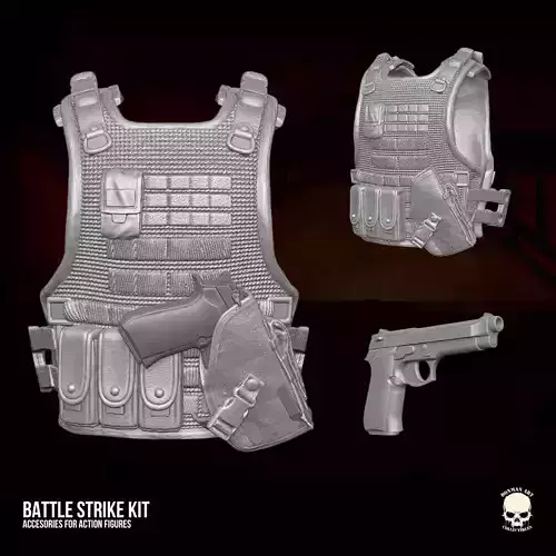 Battle Strike Kit 3D printable files for action figures