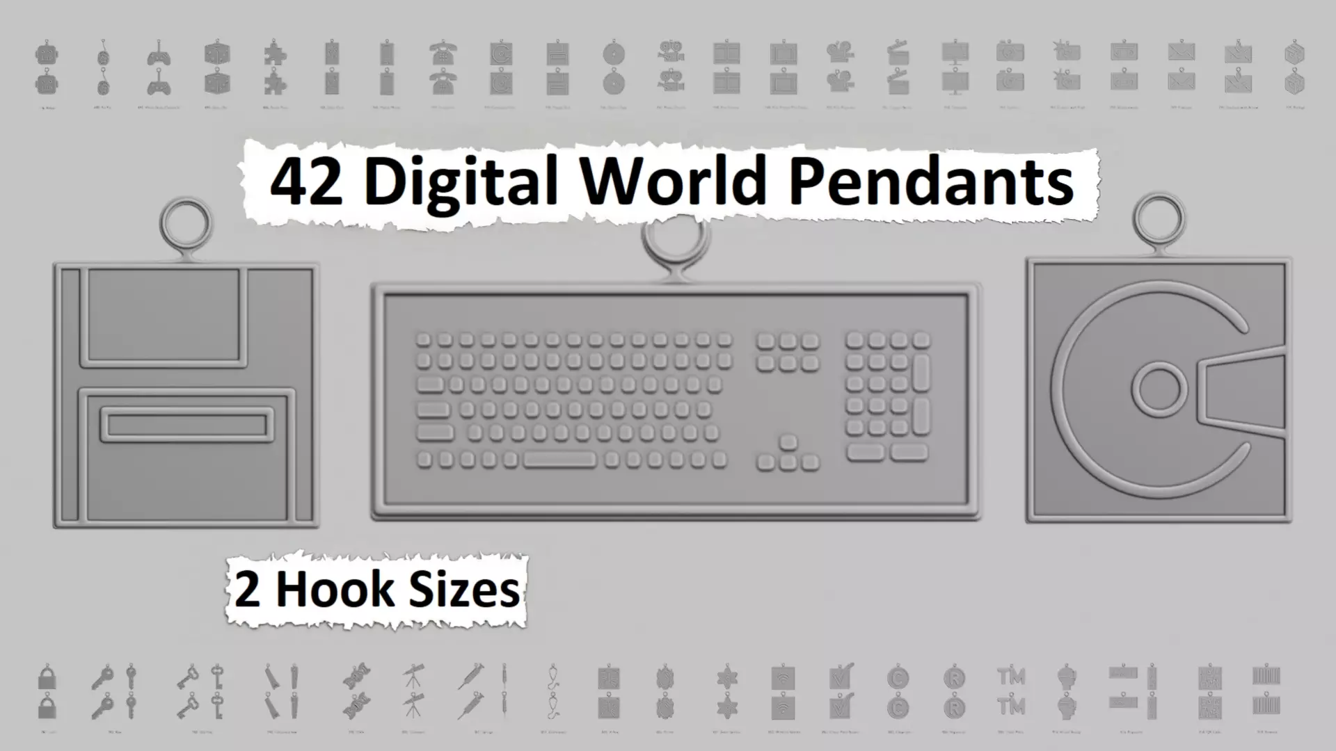 Digital World Pendant Set 3D print model