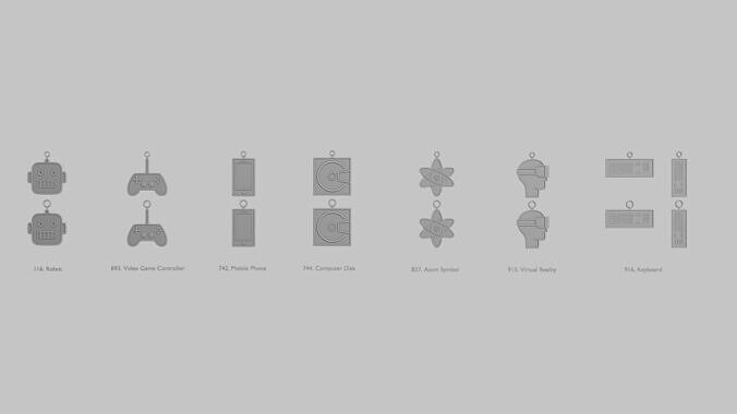Digital World Mini Pendant Set 3D print model