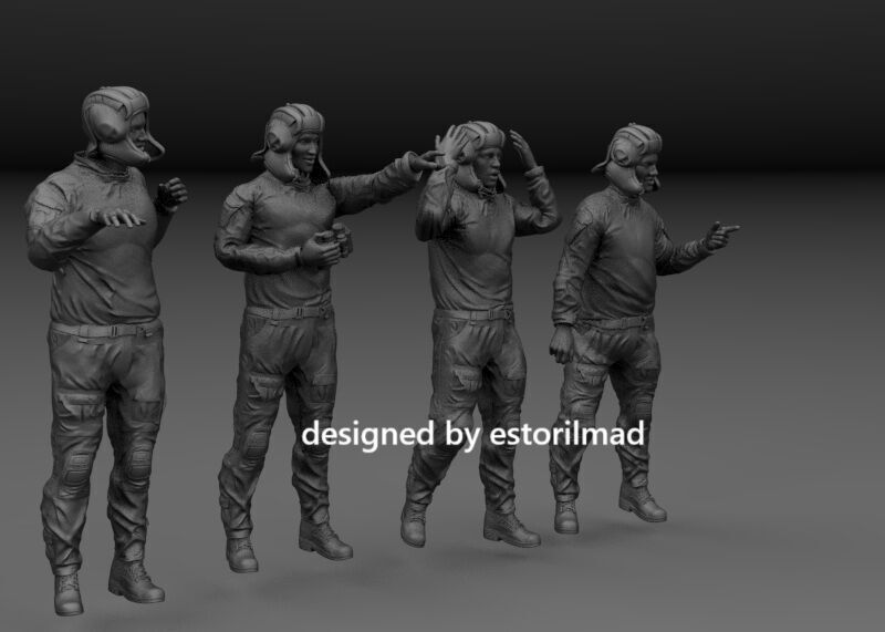 PACK OF 4 RUSSIAN T-72 TANKER 3D print model_2