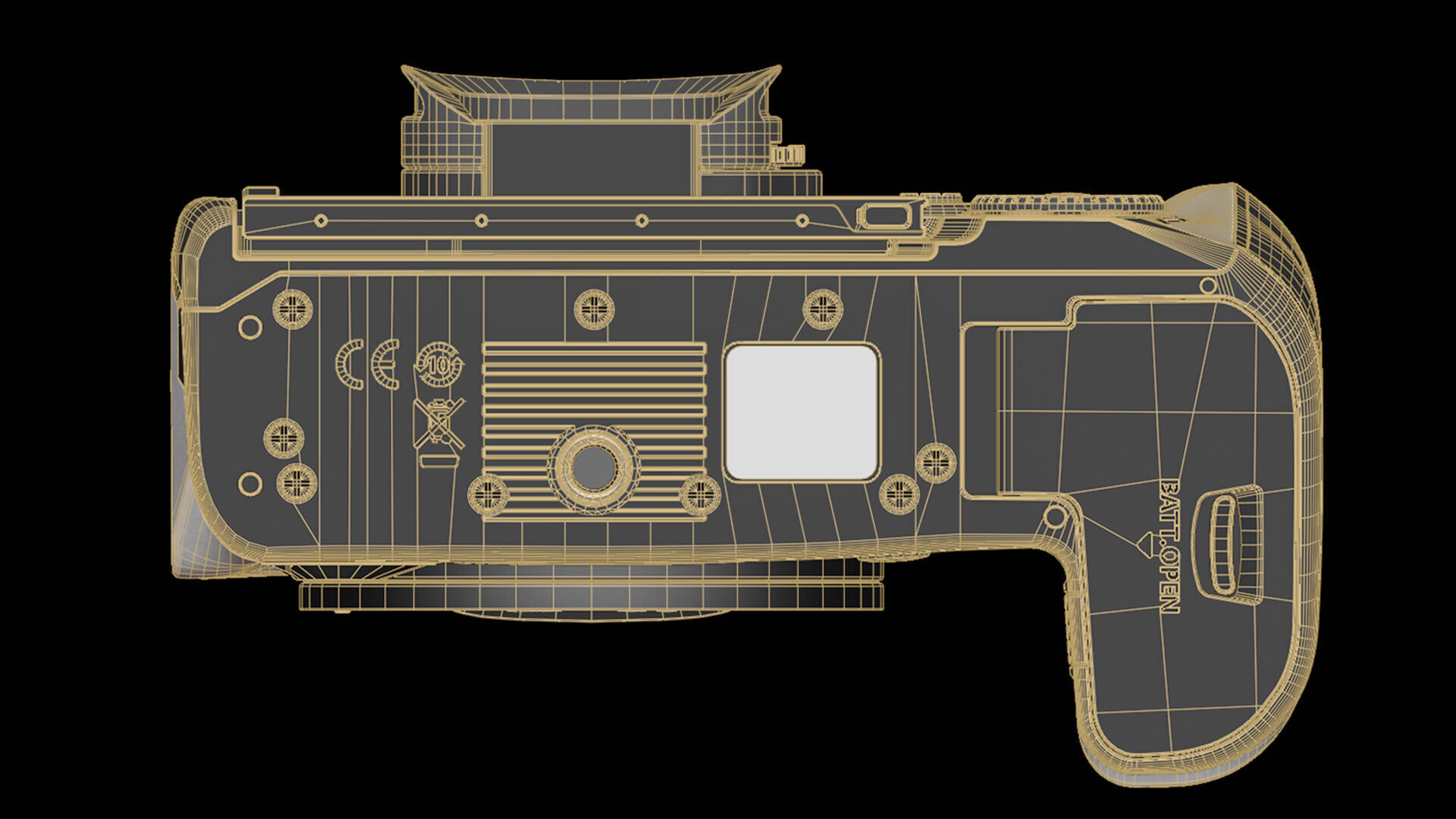 Canon EOS R5 Mirrorless Camera Low-poly 3D model_40