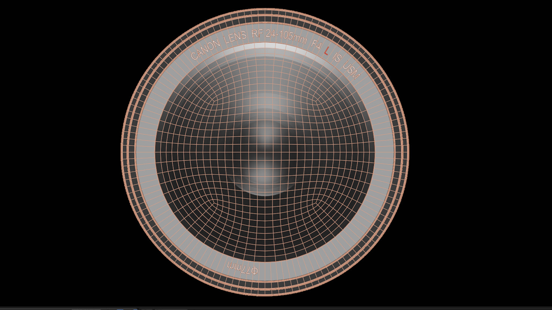 Canon EOS R5 Mirrorless Camera Low-poly 3D model_46