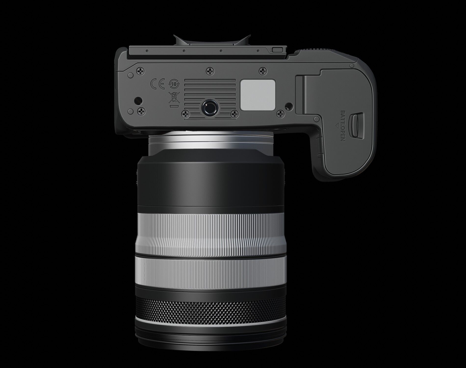 Canon EOS R5 Mirrorless Camera Low-poly 3D model_28