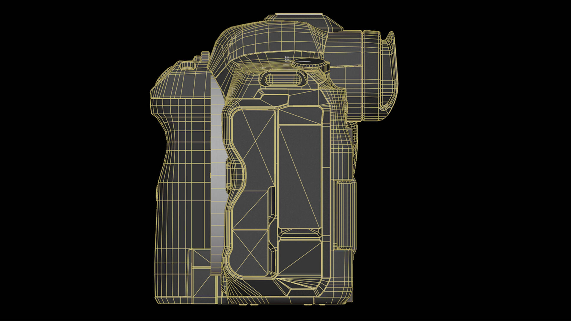 Canon EOS R5 Mirrorless Camera Low-poly 3D model_35