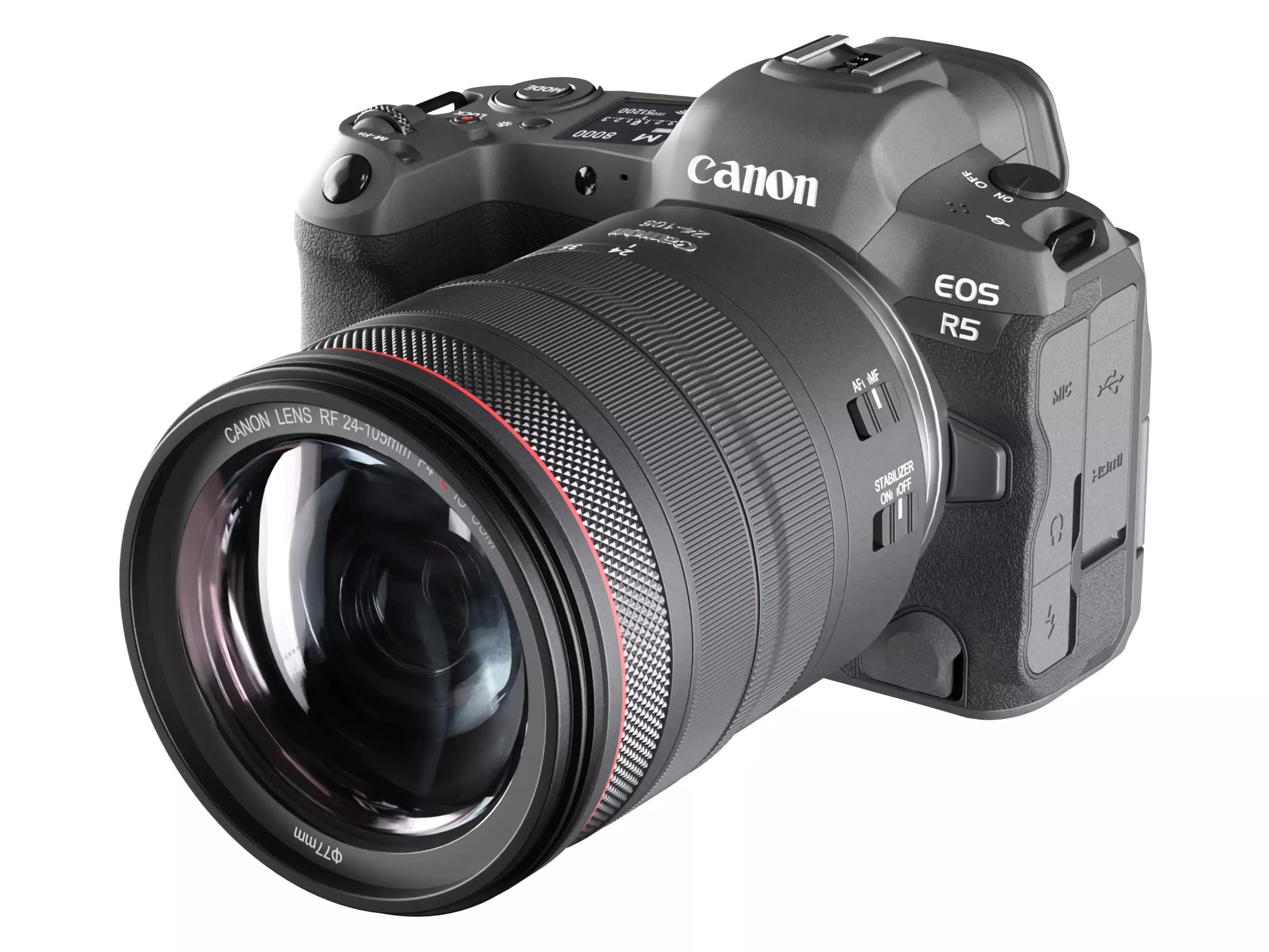 Canon EOS R5 Mirrorless Camera Low-poly 3D model_0