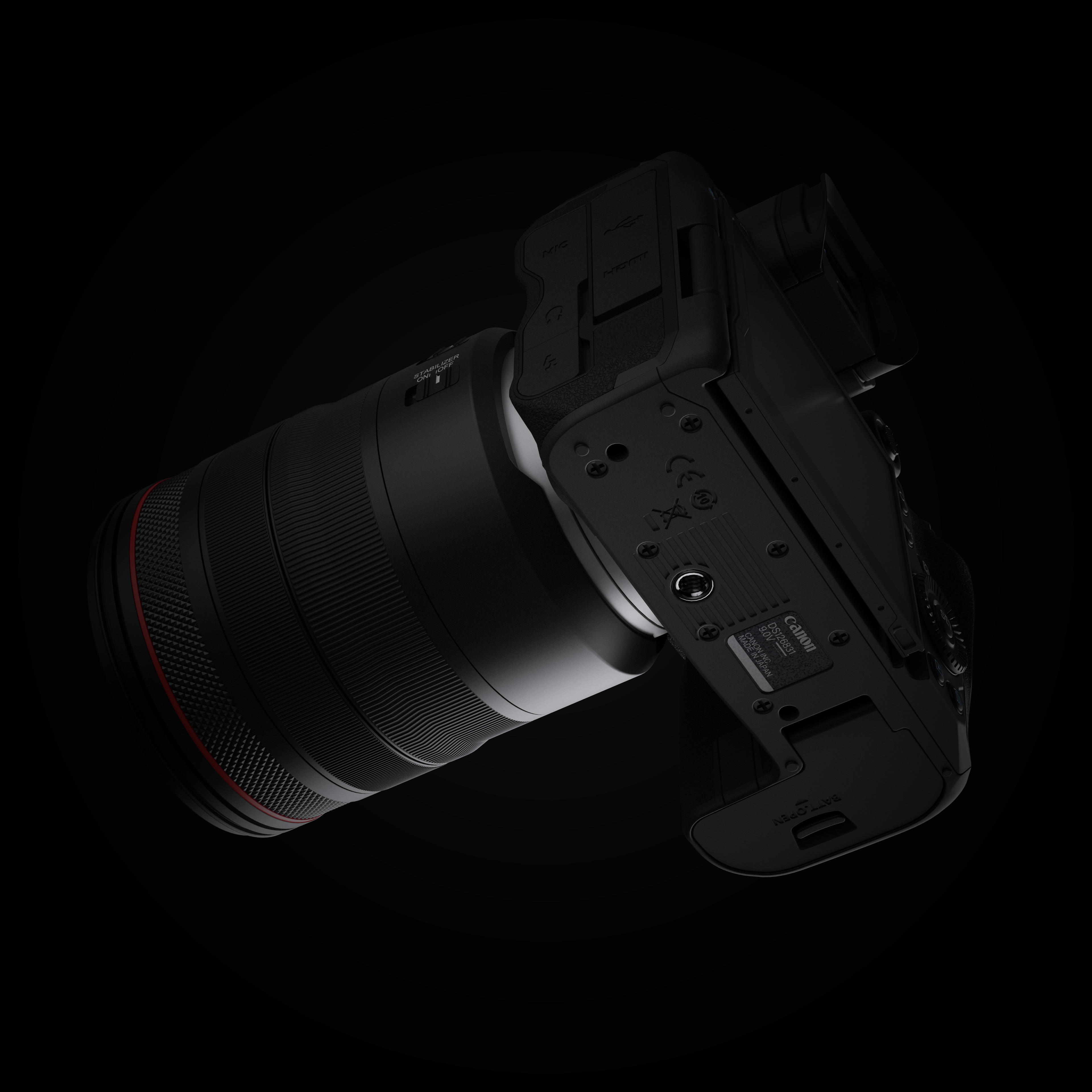 Canon EOS R5 Mirrorless Camera Low-poly 3D model_7