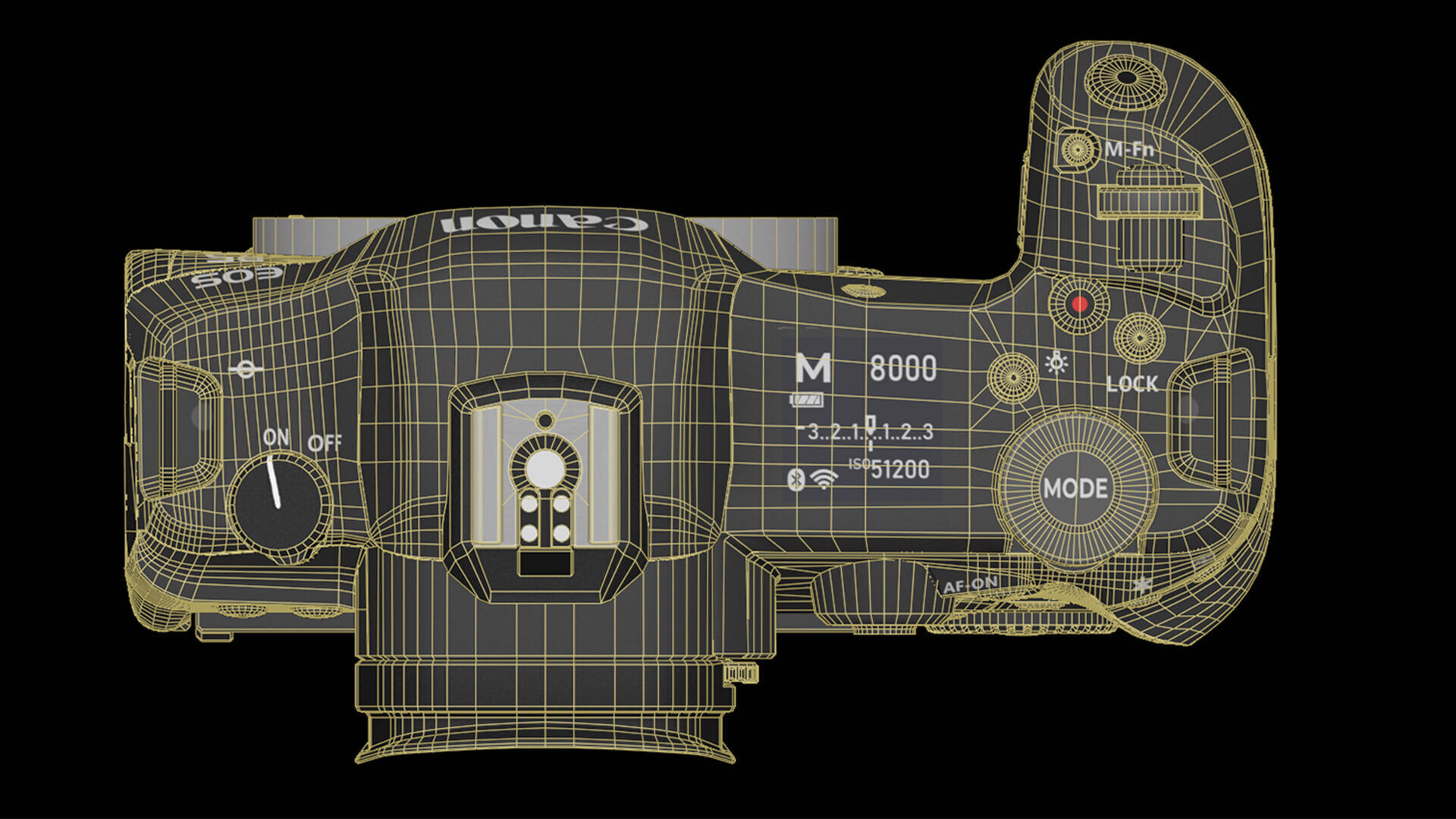 Canon EOS R5 Mirrorless Camera Low-poly 3D model_33