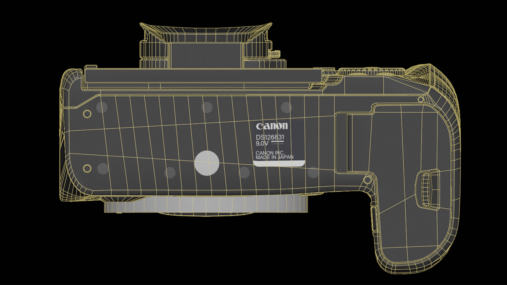 Canon EOS R5 Mirrorless Camera Low-poly 3D model_41