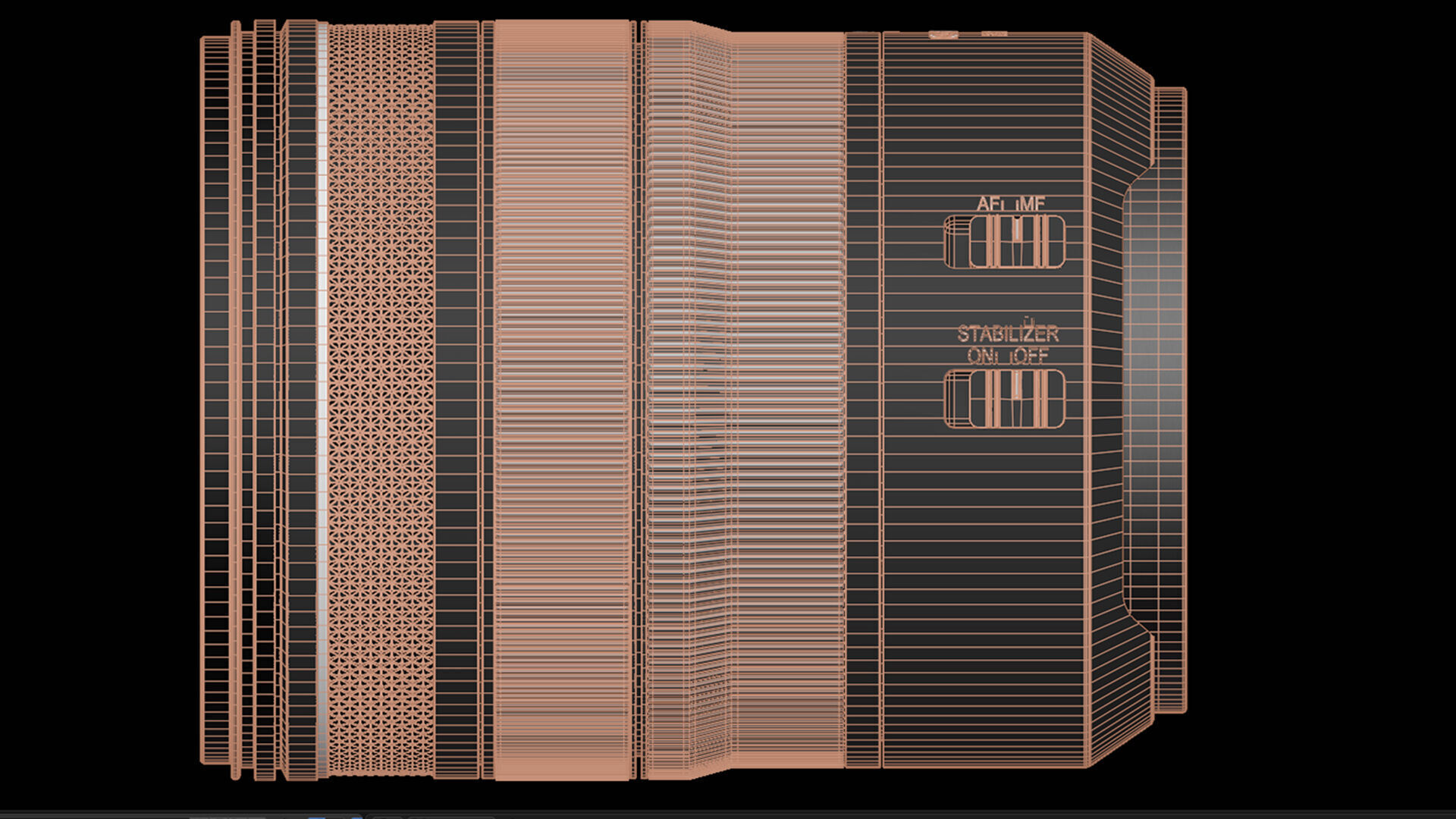 Canon EOS R5 Mirrorless Camera Low-poly 3D model_42