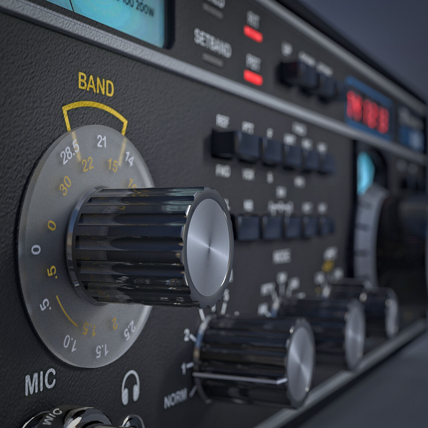 Drake R7 CB-HAM Radio 3D model_3