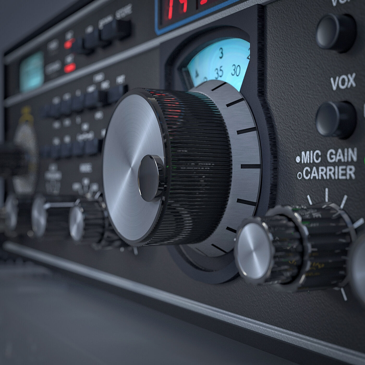 Drake R7 CB-HAM Radio 3D model_4