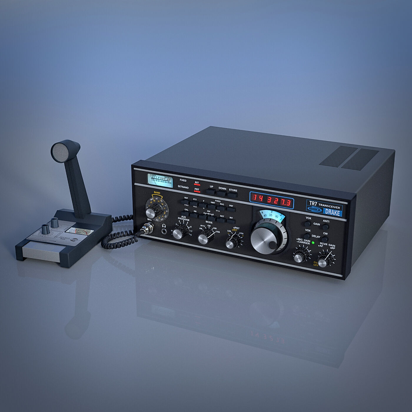 Drake R7 CB-HAM Radio 3D model_1