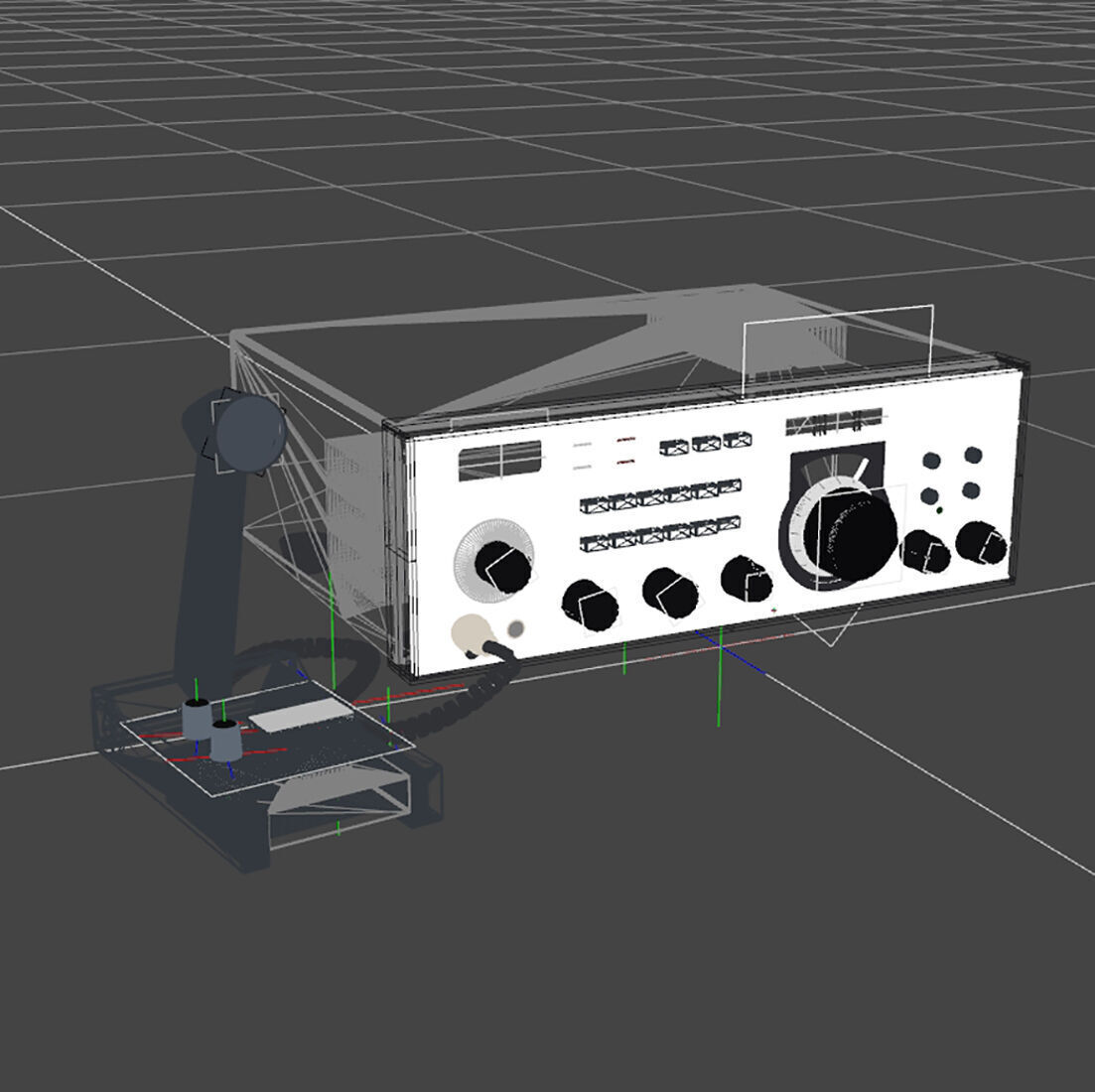 Drake R7 CB-HAM Radio 3D model_5